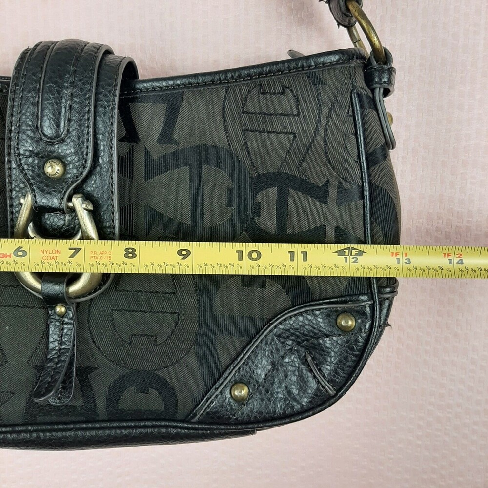 Vintage Etienne Aigner Handbag Black with Logo Leather Fabric Zipper - Picture 3 of 11